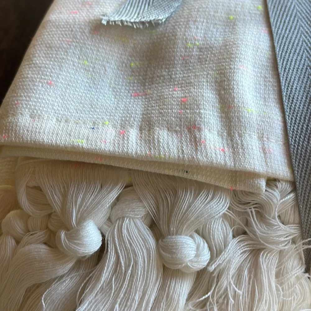 Anthropologie Speckled Turkish White 100% Cotton Towels, Set of 6